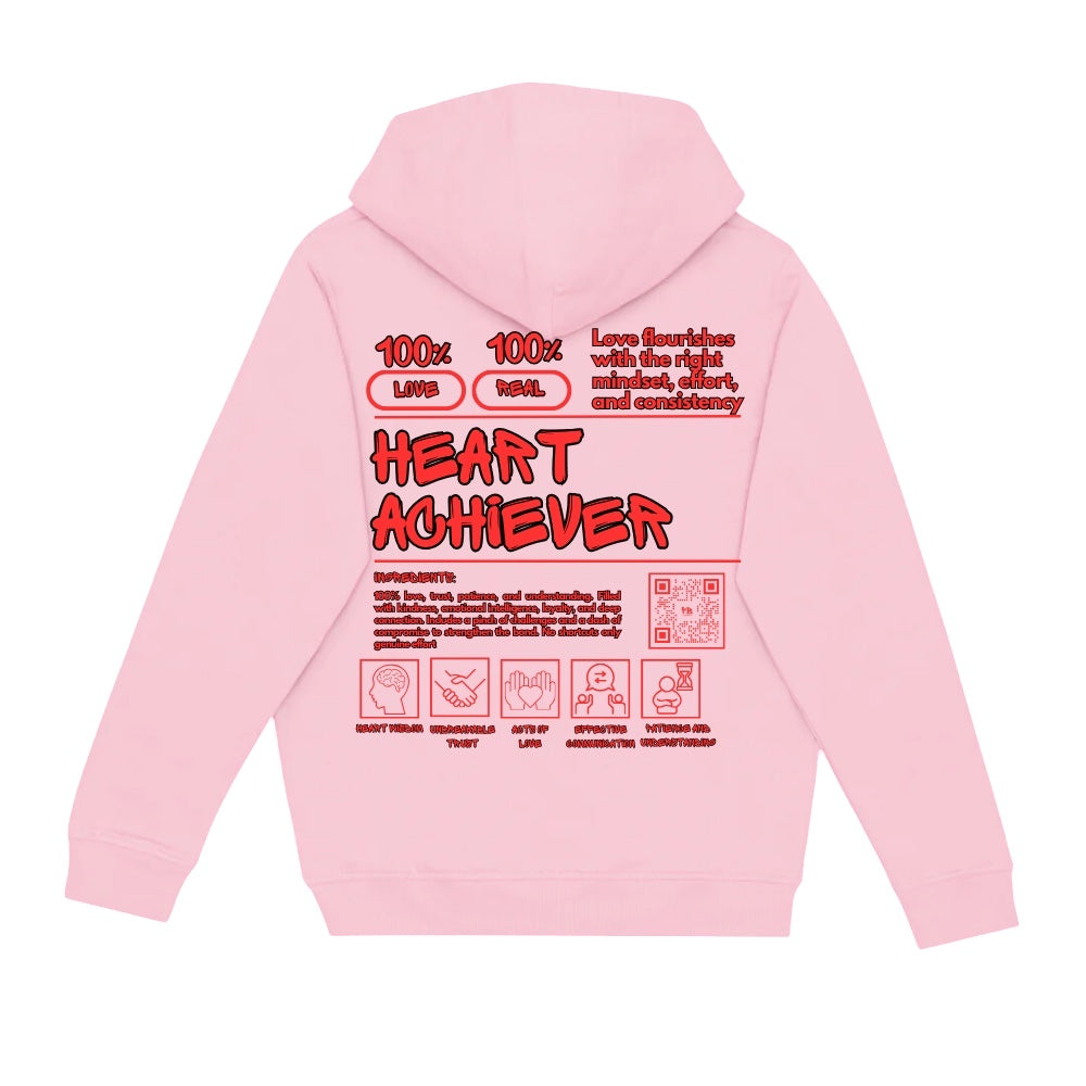 Pink PeelBaby Heart Achiever Hoodie - Peelbabyco.ca