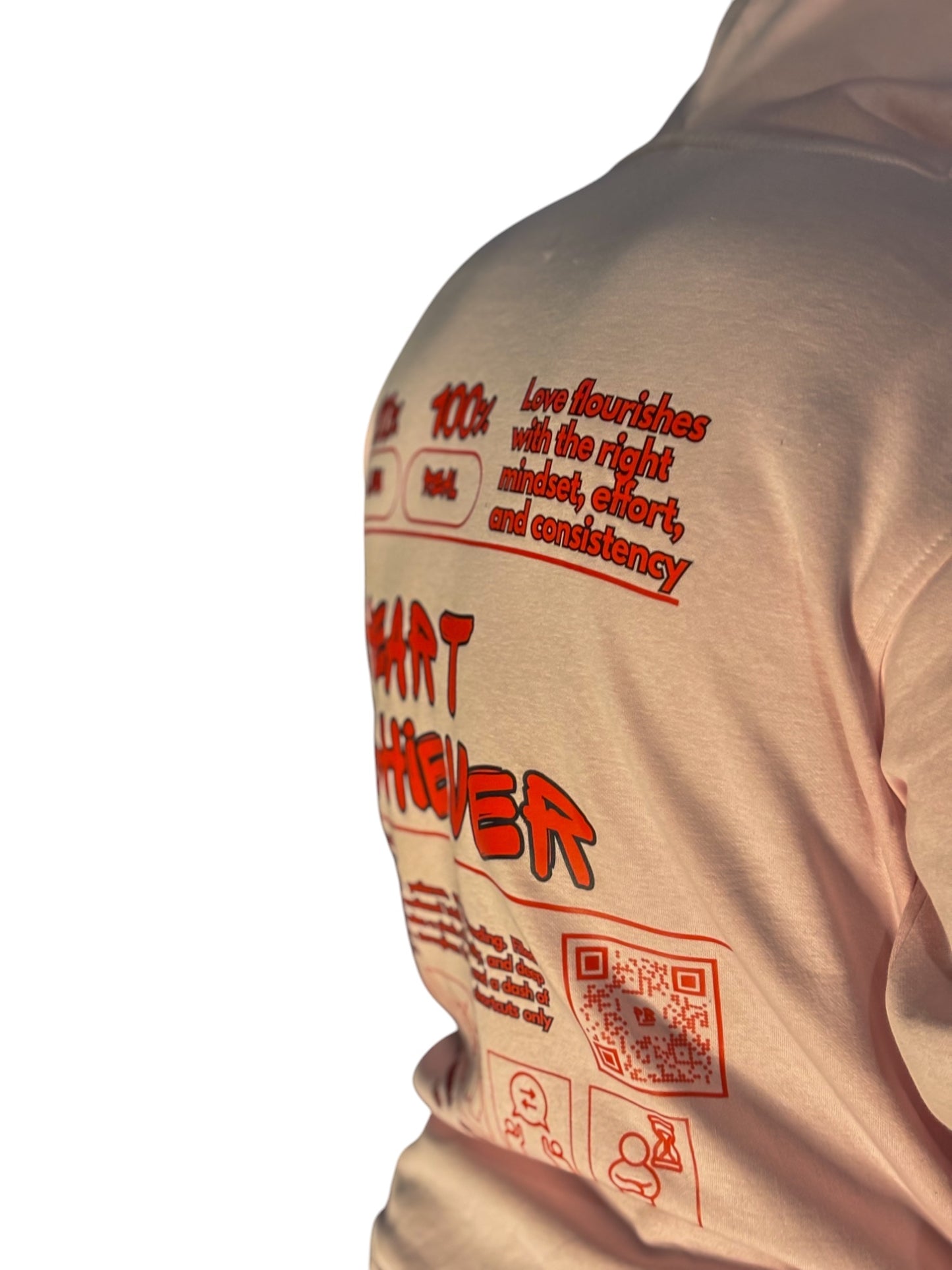 Pink PeelBaby Heart Achiever Hoodie - Peelbabyco.ca