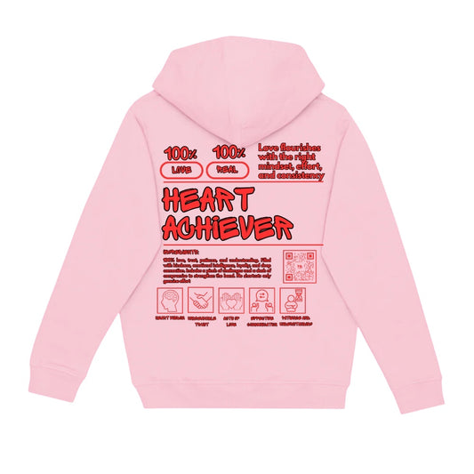 Pink PeelBaby Heart Achiever Hoodie - Peelbabyco.ca